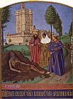 Job Paintings - Job and his False Comforters by Jean Fouquet